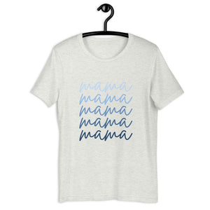 Blue script mama short-Sleeve Unisex T-Shirt, gift for her, mothers day