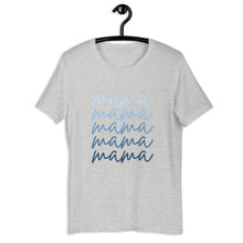 Load image into Gallery viewer, Blue script mama short-Sleeve Unisex T-Shirt, gift for her, mothers day
