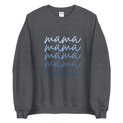 Blue script mama Unisex Sweatshirt, gift for her, mothers day