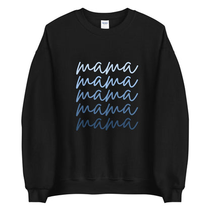 Blue script mama Unisex Sweatshirt, gift for her, mothers day