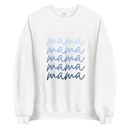 Blue script mama Unisex Sweatshirt, gift for her, mothers day