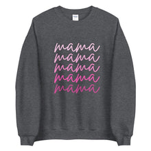 Load image into Gallery viewer, Pink script mama Unisex Sweatshirt, gift for her, mothers day
