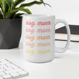Dog mom colorful mug, gift for her, mothers day, cute mug