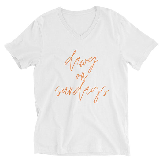 Dawg on sundays Unisex Short Sleeve V-Neck T-Shirt, Cleveland shirt, Cleveland browns, football shirt, football season