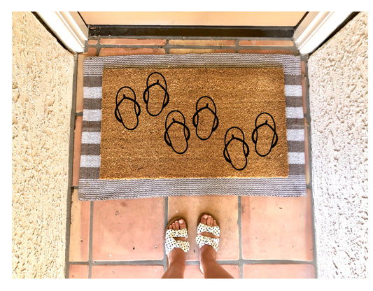 Flip flops doormat, summer doormat, cute doormat, beach doormat