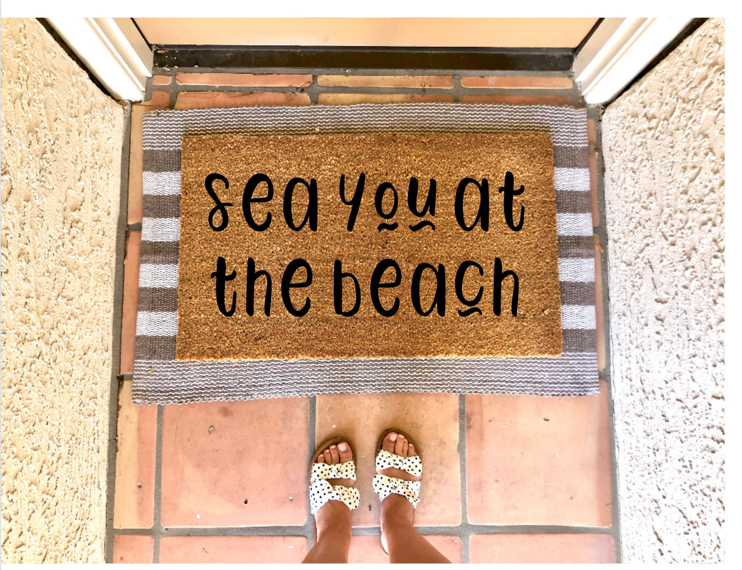 Sea you at the beach doormat, summer doormat, cute doormat, beach doormat