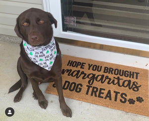 Hope you brought margaritas & dog treats doormat,funny doormat, pet doormat