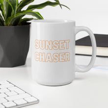 Load image into Gallery viewer, Sunset chaser mug, summer mug, sunset, cute mug
