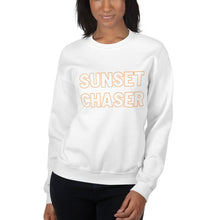 Load image into Gallery viewer, Sunset chaser Unisex Sweatshirt, summer sweatshirt, summer shirt, sunset, cute shirt
