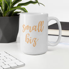 Load image into Gallery viewer, Orange Small Biz mug, small business, women owned
