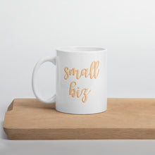 Load image into Gallery viewer, Orange Small Biz mug, small business, women owned
