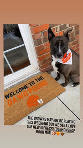 Welcome to the dawg pound cleveland browns doormat