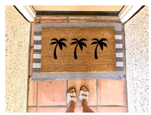 Palm trees doormat, summer doormat, cute doormat, beach doormat