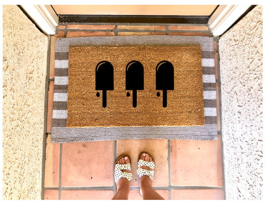 Popsicle doormat, summer doormat, cute doormat, beach doormat