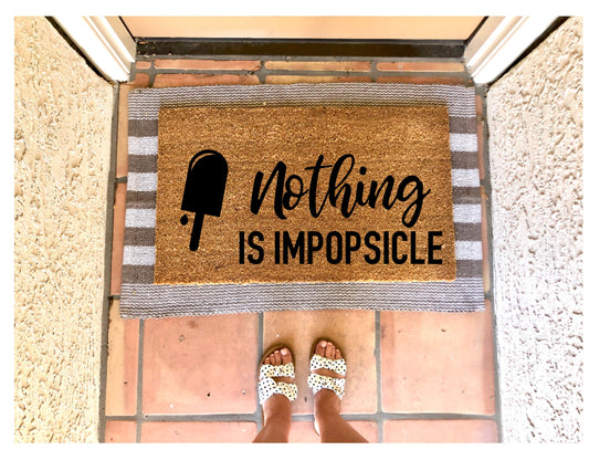 Nothing is impopsicle doormat, summer doormat, cute doormat, beach doormat, summer pun