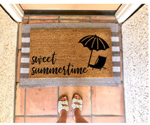 Load image into Gallery viewer, Sweet summertime doormat, summer doormat, cute doormat, beach doormat
