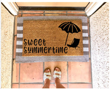 Load image into Gallery viewer, Sweet summertime doormat, summer doormat, cute doormat, beach doormat
