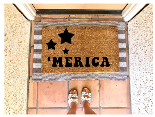 Merica doormat, summer doormat, cute doormat, patriotic doormat