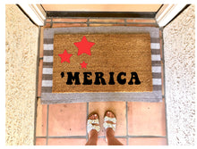 Load image into Gallery viewer, Merica doormat, summer doormat, cute doormat, patriotic doormat
