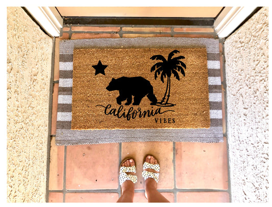 California vibes doormat, summer doormat, cute doormat, California doormat, cali vibes