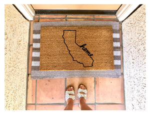 California home doormat, summer doormat, cute doormat, California doormat, cali vibes