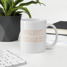 Load image into Gallery viewer, Sunset chaser mug, summer mug, sunset, cute mug
