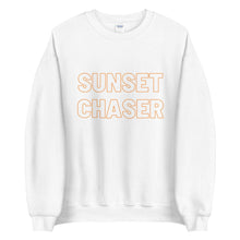 Load image into Gallery viewer, Sunset chaser Unisex Sweatshirt, summer sweatshirt, summer shirt, sunset, cute shirt
