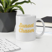 Load image into Gallery viewer, Sunset chaser mug, summer mug, sunshine mug
