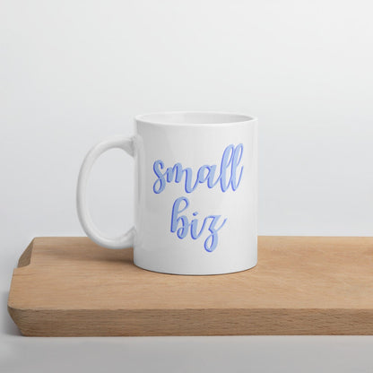 Blue Small Biz mug, small business, boss babe, women owned