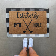 Load image into Gallery viewer, Personalized golf doormat - 19th hole
