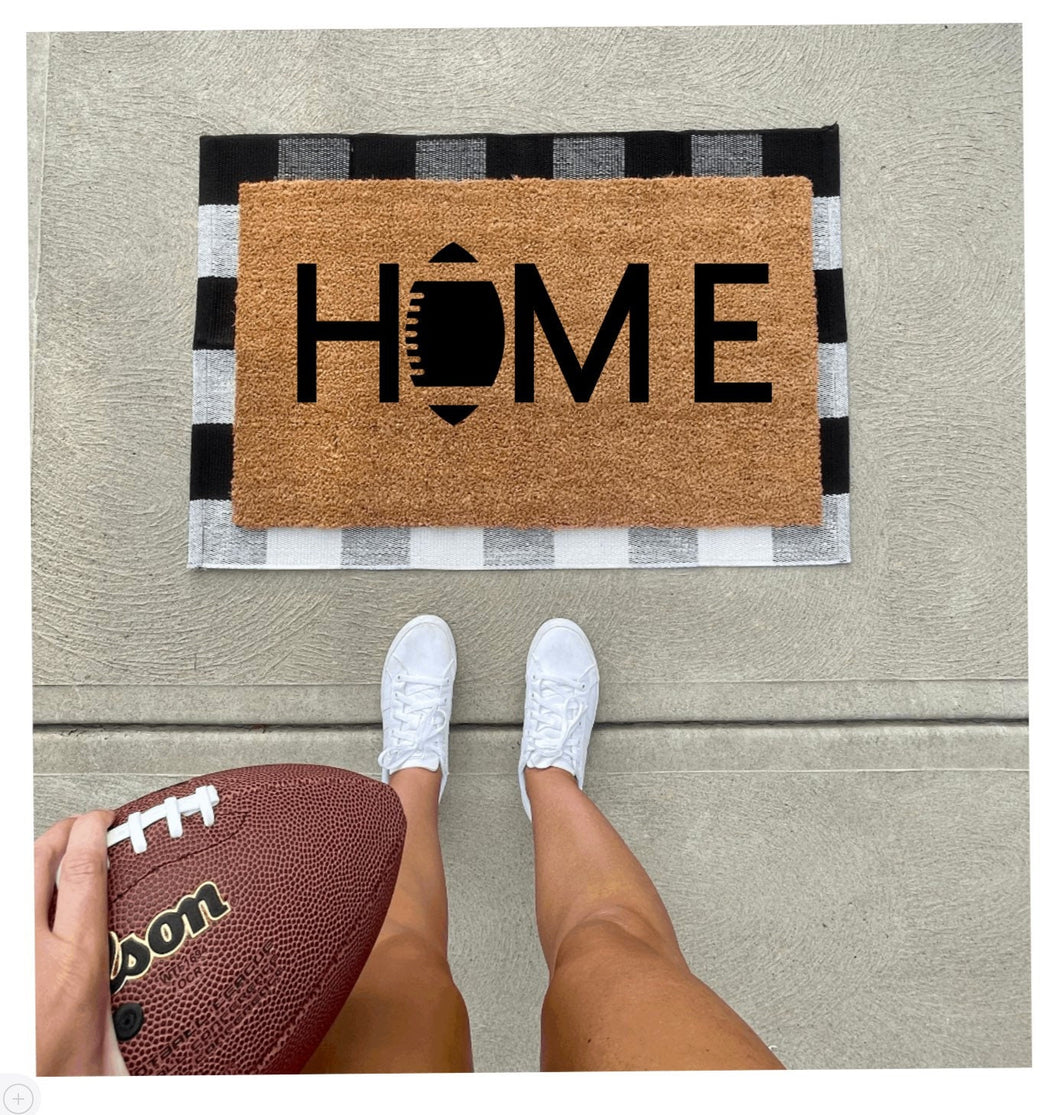 Home football doormat, funny doormat, cute doormat, football season, Cleveland browns