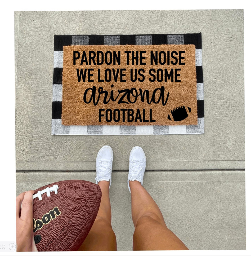 We love us some Arizona football doormat, funny doormat, cute doormat, football season, Cleveland browns