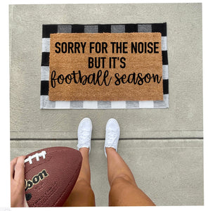 Sorry for the noise but it’s football season doormat, funny doormat, cute doormat, football season, Cleveland browns