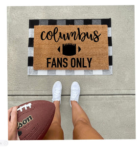 Columbus fans only doormat, funny doormat, cute doormat, football season, Cleveland browns