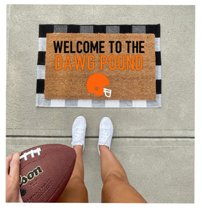 Welcome to the dawg pound cleveland browns doormat