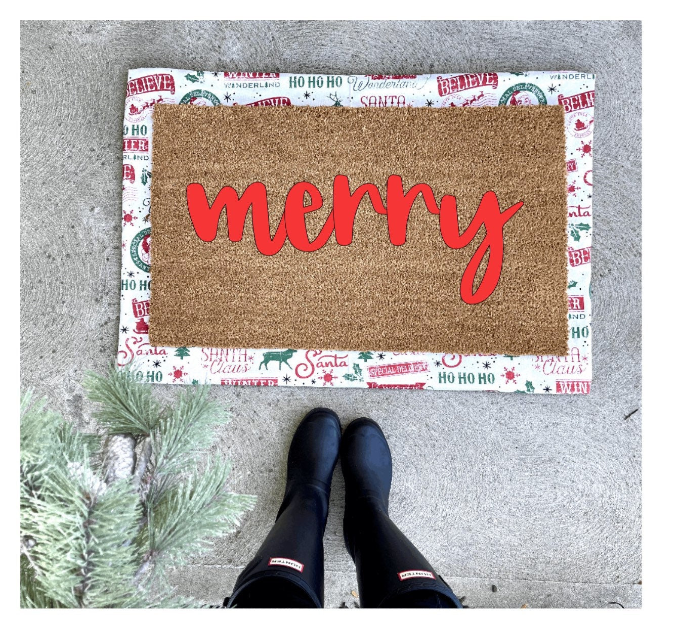 Merry doormat, Christmas doormat, Christmas decor
