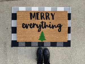 merry everything doormat, Christmas doormat, cute doormat