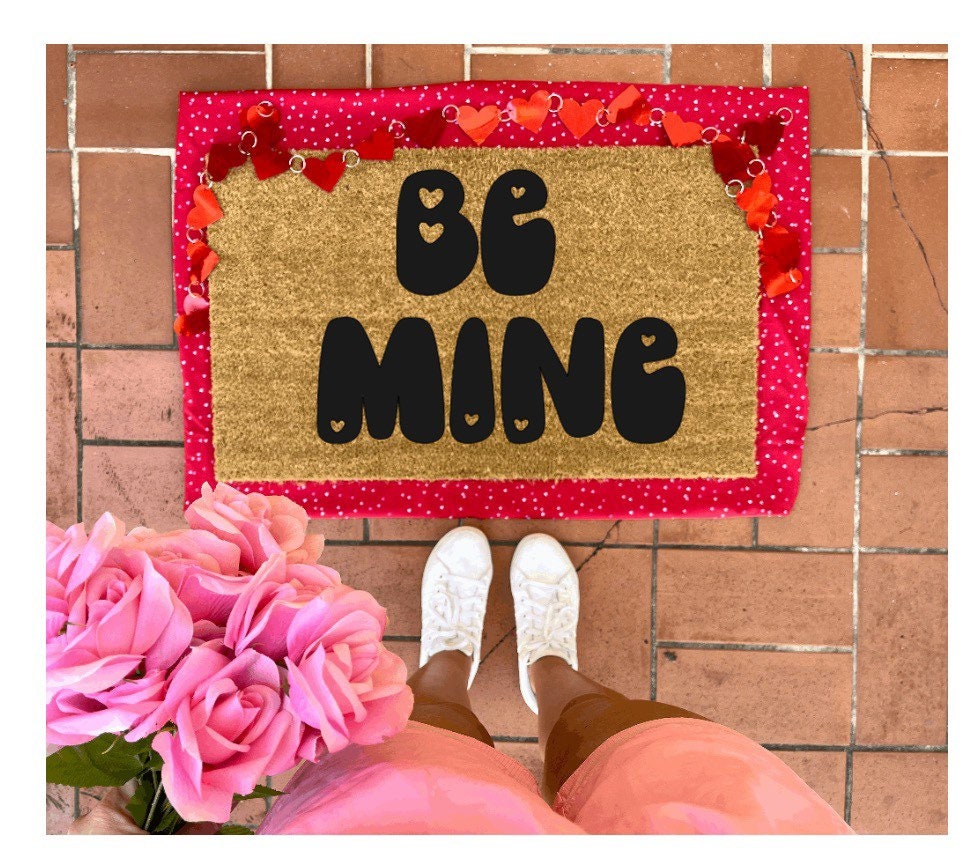 Be mine doormat, valentines day, cute doormat, valentines day mat, valentine, heart doormat, love doormat