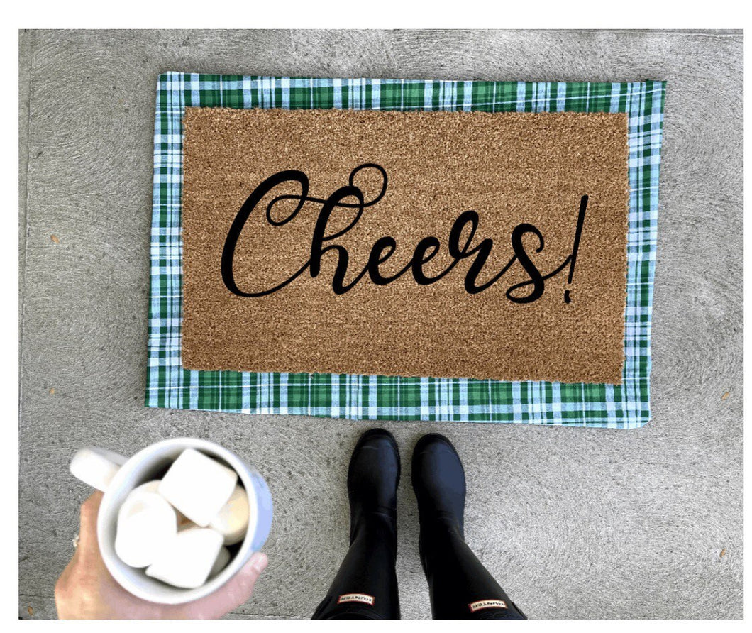 Cheers doormat, cute doormat, funny doormat, celebrate, New Years