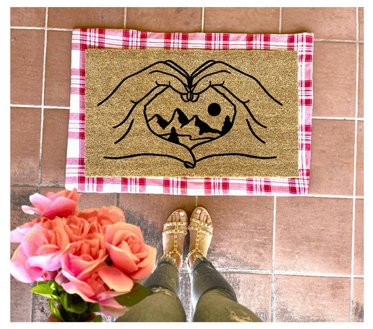 The mountains called doormat, cute doormat, adventure doormat