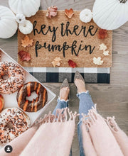 Load image into Gallery viewer, Hey there pumpkin doormat
