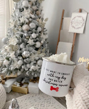 Load image into Gallery viewer, I just want to snuggle with my dog and watch christmas movies campfire mug, cute mug, festive mug, christmas mug, punny mug, holiday mug
