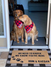 Load image into Gallery viewer, No need to knock - the dogs doormat
