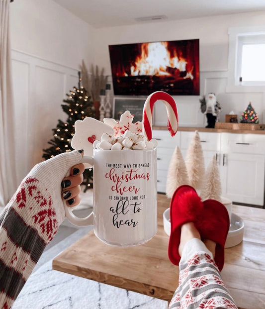 Christmas Cheer mug, cute mug, festive mug, christmas mug, punny mug, holiday mug