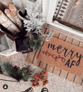 merry af doormat, Christmas doormat, funny doormat