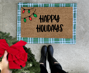 happy holidays doormat