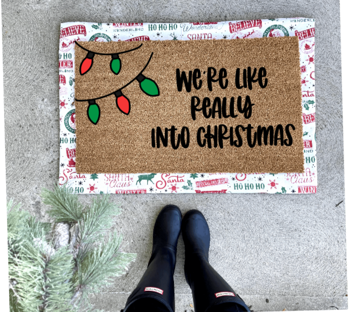 were like really into christmas doormat