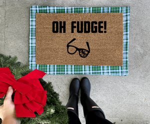 oh fudge christmas story quote doormat