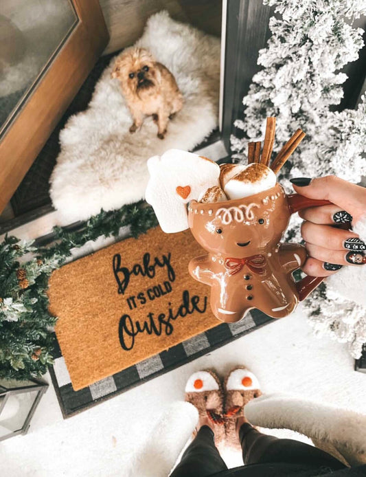 baby its cold outside doormat