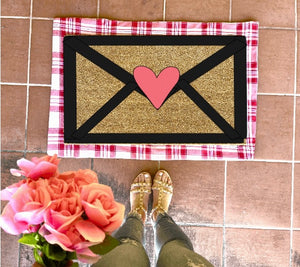 Love Letter Doormat, valentines day, cute doormat, valentines day mat, valentine, heart doormat, love doormat